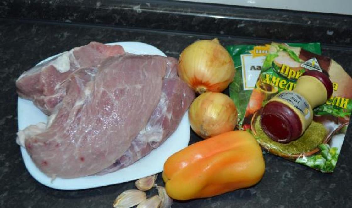 Свинина тушеная со сладким перцем и помидорами Блюда из свинины и болгарского перца